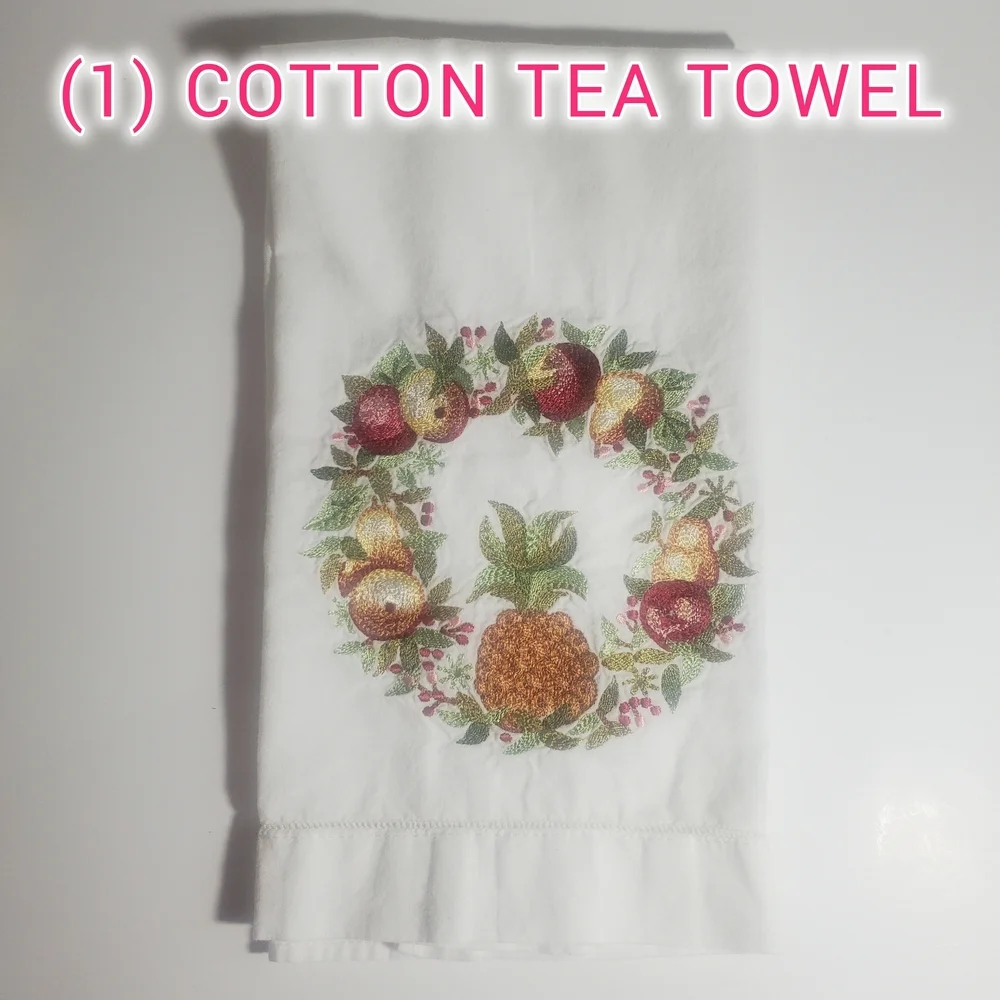 LOT of (11)  Vintage Embroidered Cocktail Napkins, Kitchen Towels & Tea Towels